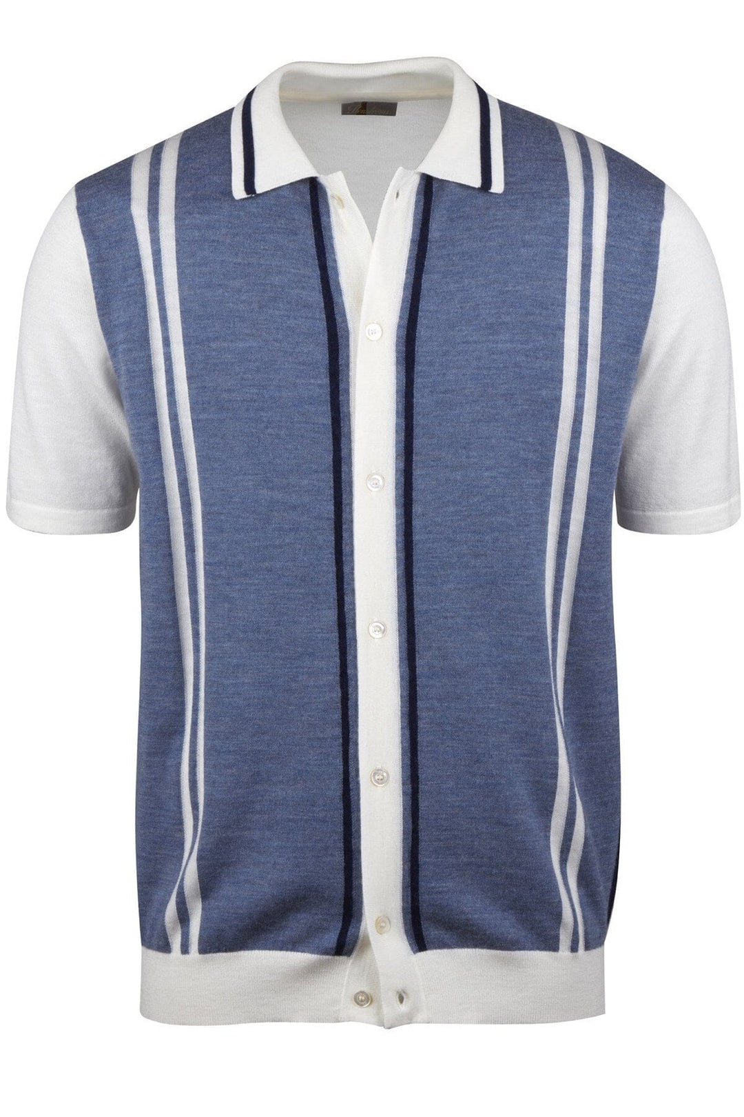 Polo en tricot bleu clair Homme - Hauts - Polo - Polo mc Stenstroms