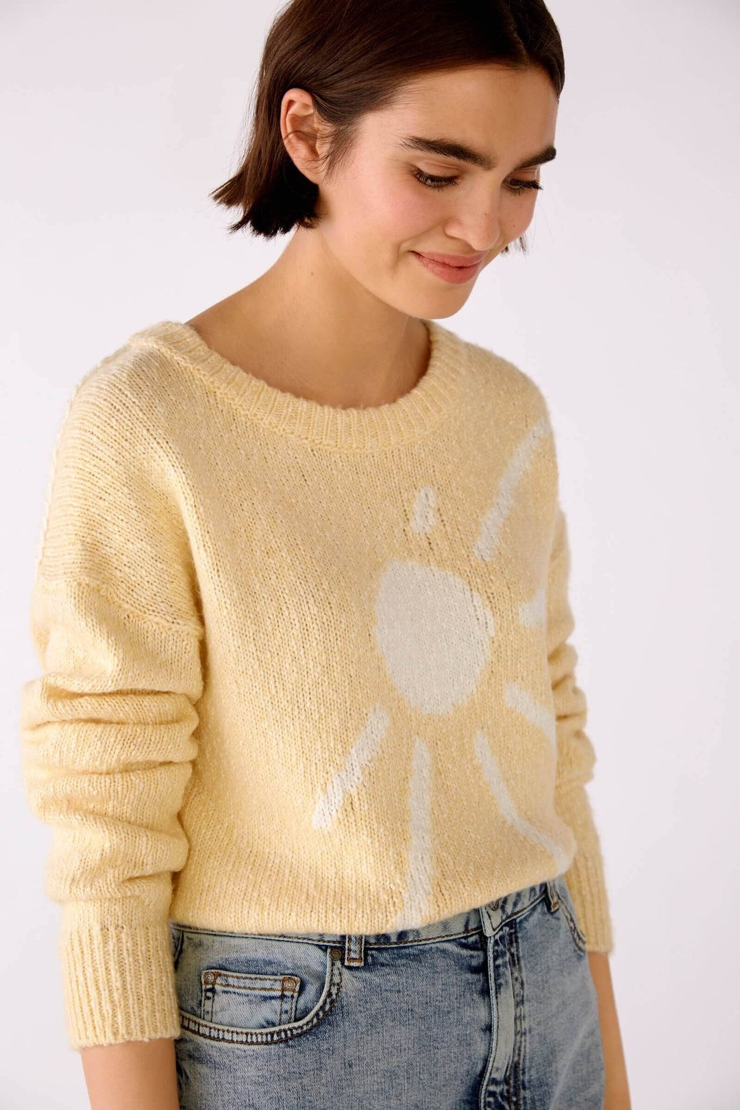 Pull avec motif soleil Femme - Hauts - Chandail Oui