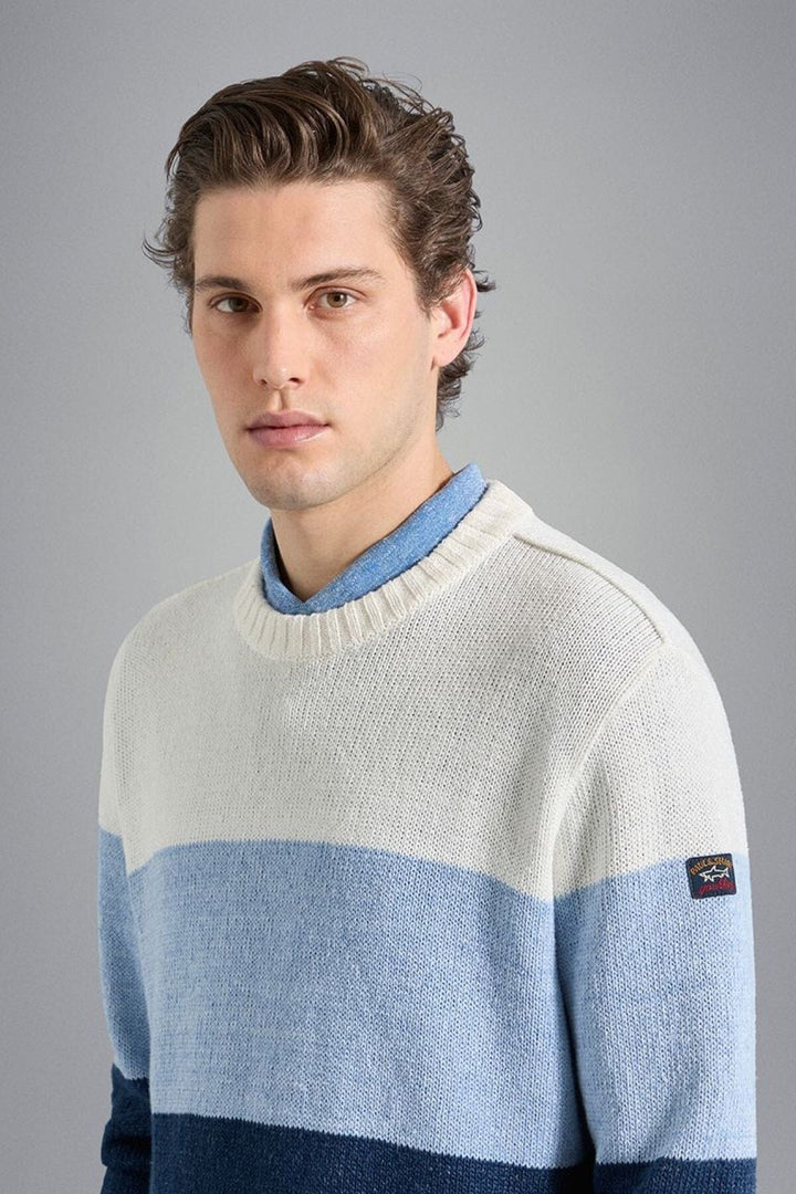 Pull en lin et coton Homme - Hauts - Chandail Paul and Shark