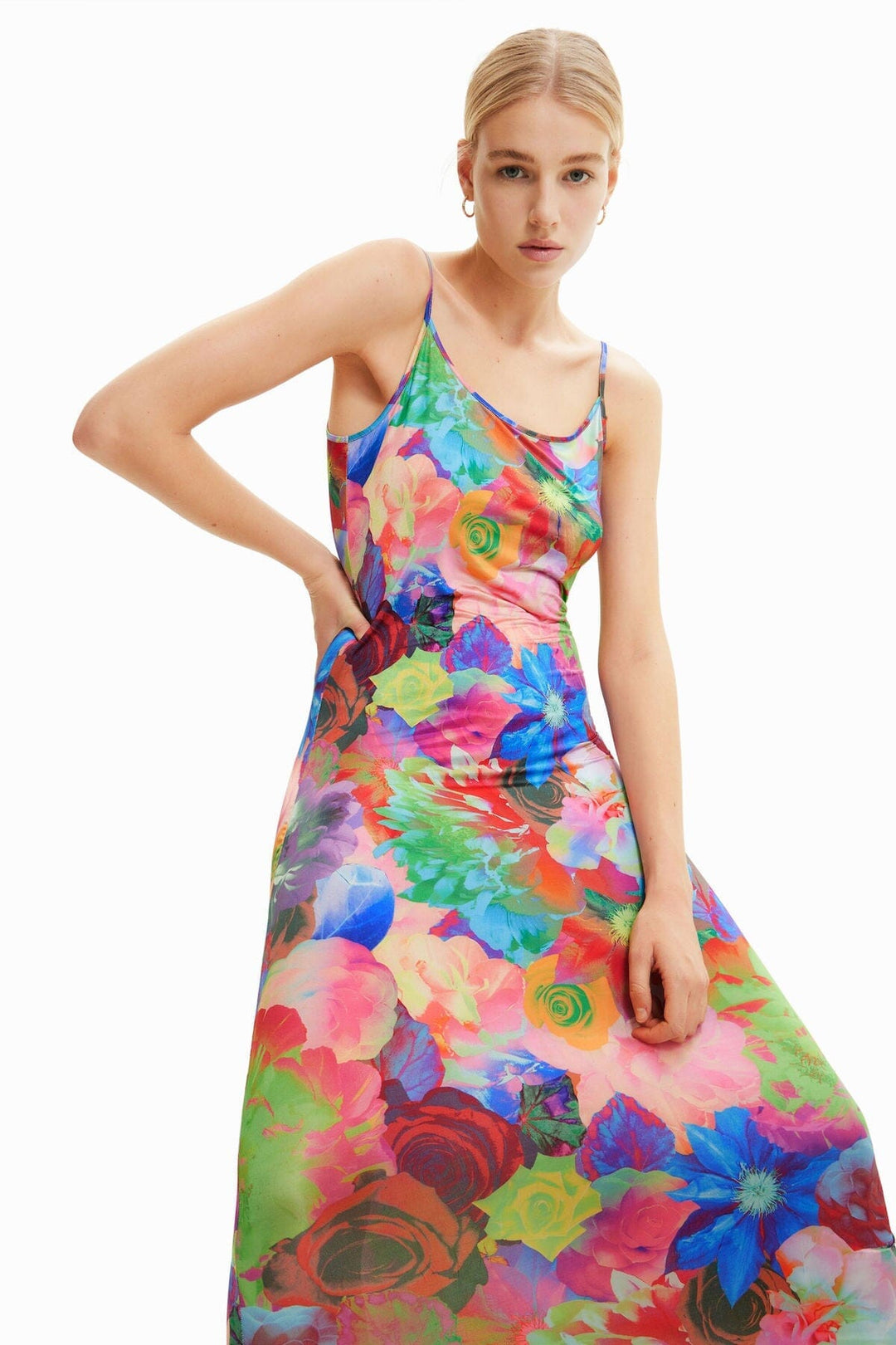 Robe fleurie slim Femme - Robe - Robe longue Desigual