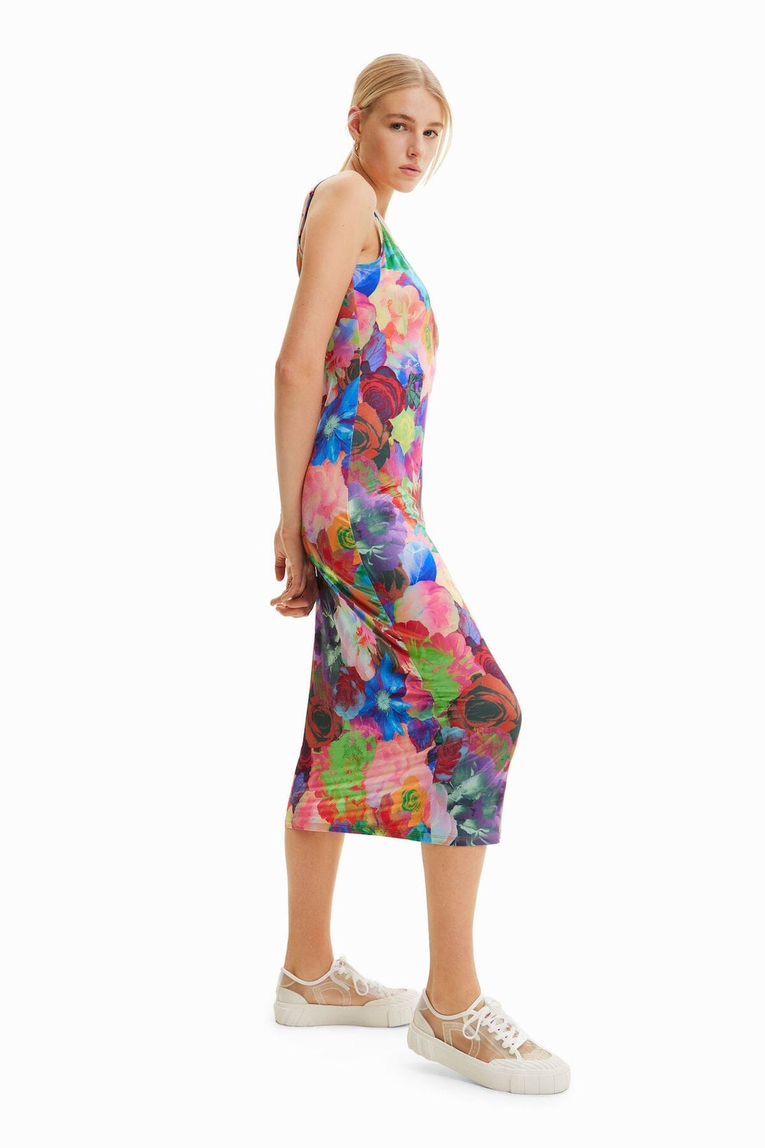 Robe fleurie slim Femme - Robe - Robe longue Desigual