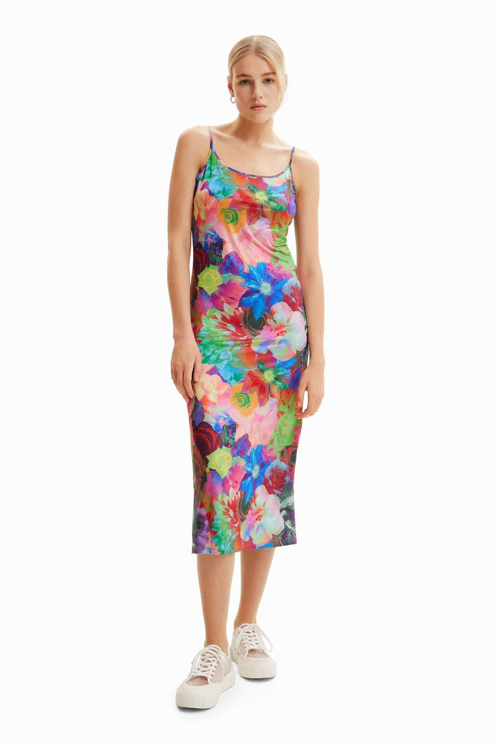 Robe fleurie slim Femme - Robe - Robe longue Desigual