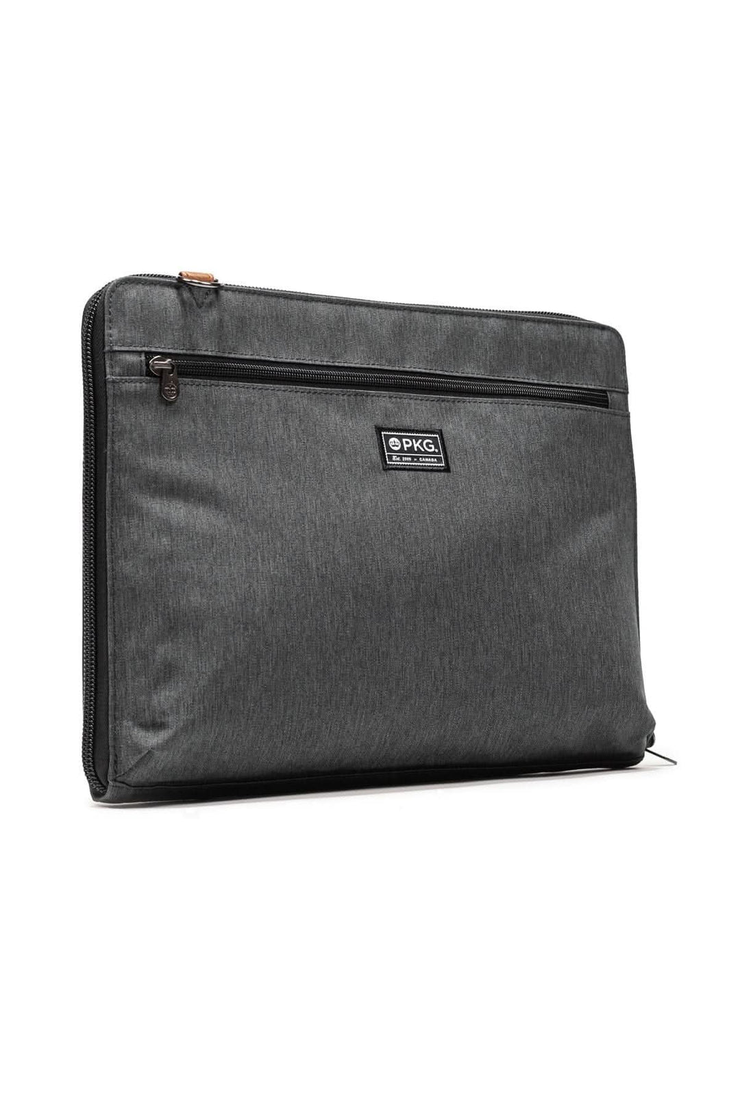 Sac messager PKG Wellington 10L gris avec poche zippée, design pratique et élégant.