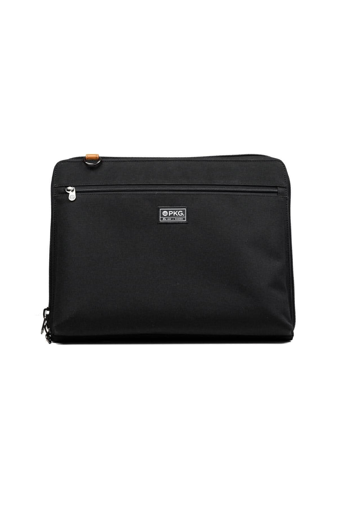Sac messager accordéon Wellington 10L, noir, avec poches pratiques et fermeture éclair.