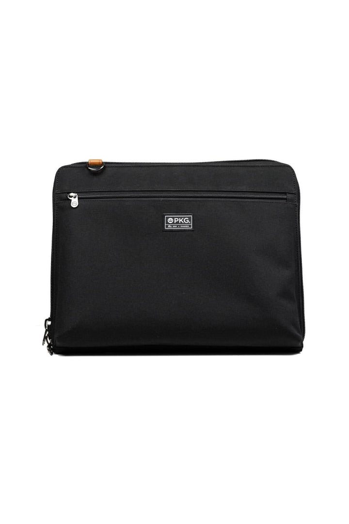 Sac messager accordéon Wellington 10L, noir, avec poches pratiques et fermeture éclair.